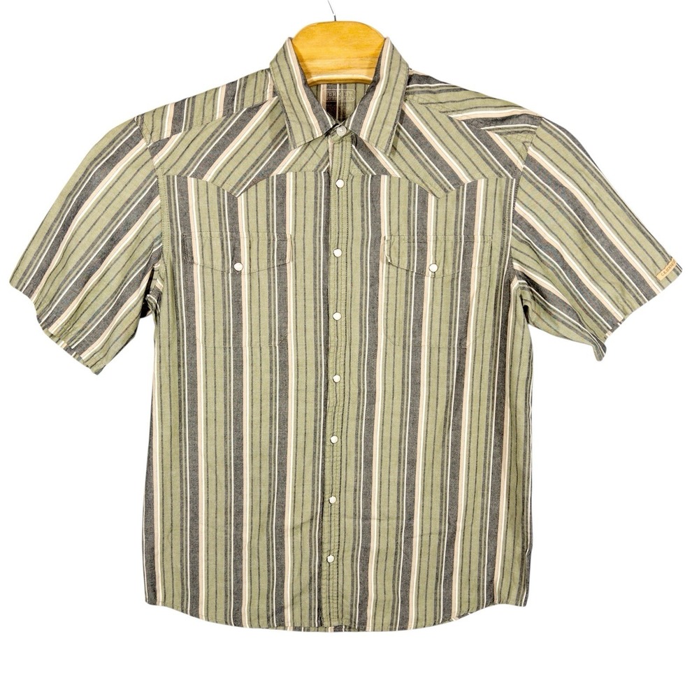 C E Schmidt Men's Western Work Shirt Med Long Sleeve Snap Front - Picture 2 of 10